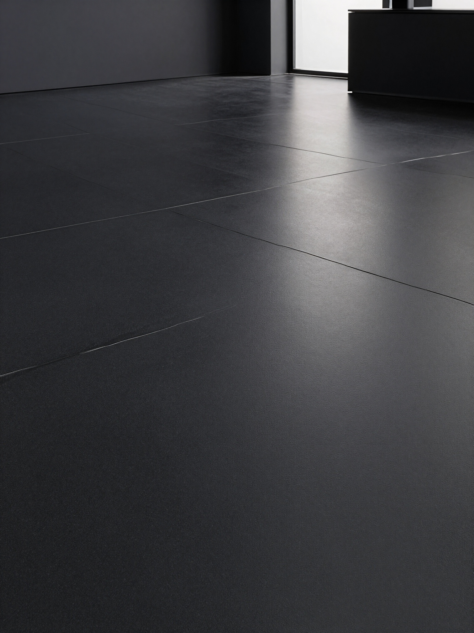 Illustrative smooth grey epoxy floor